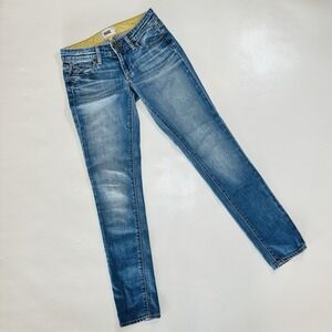PAIGE Skyline Ankle Peg Skinny Jeans Women's 23 Blue Stretch Denim